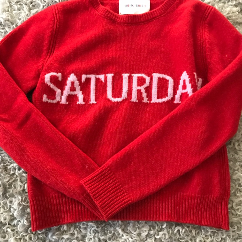 Alberta Ferretti Saturday Intarsia Sweater worn 1x